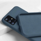 Premium szilikon tok, iPhone 14 Pro Max, Kék